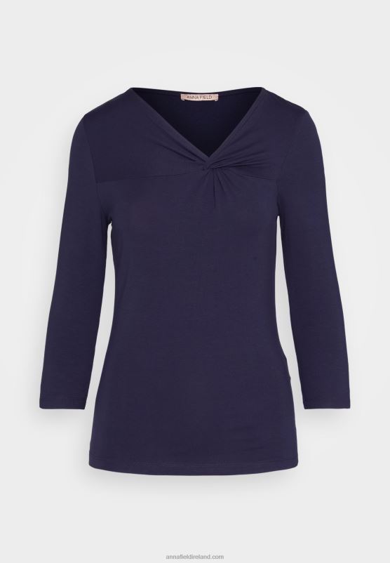 Z62T574 Women Anna Field Long Sleeved Top Dark Blue