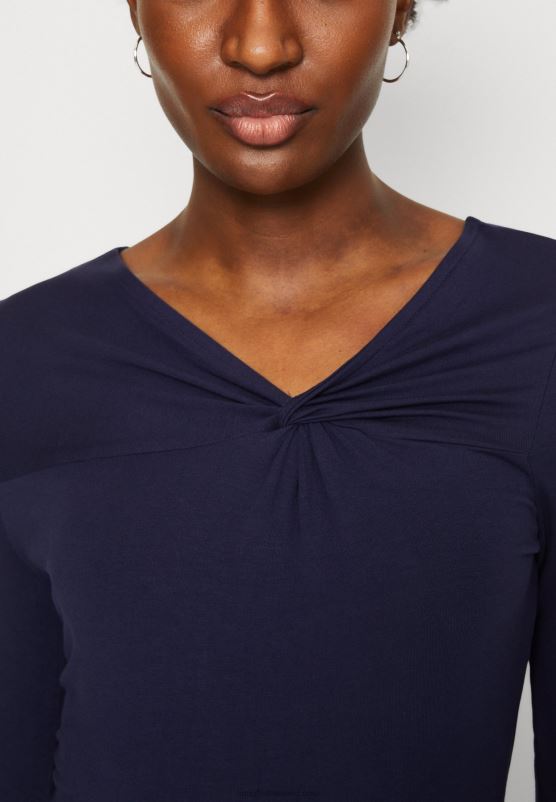 Z62T574 Women Anna Field Long Sleeved Top Dark Blue