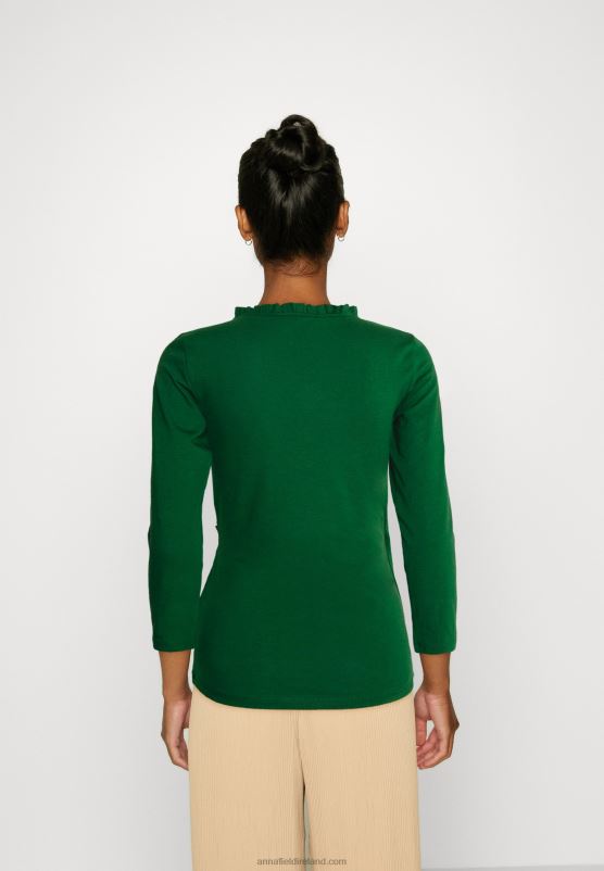 Z62T576 Women Anna Field Long Sleeved Top Dark Green