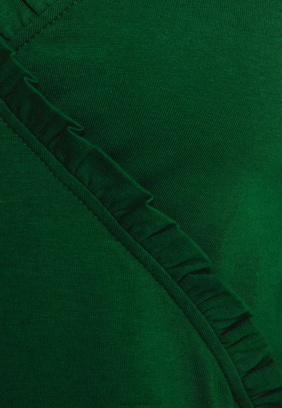 Z62T576 Women Anna Field Long Sleeved Top Dark Green