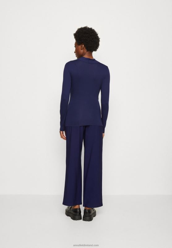 Z62T577 Women Anna Field Long Sleeved Top Dark Blue