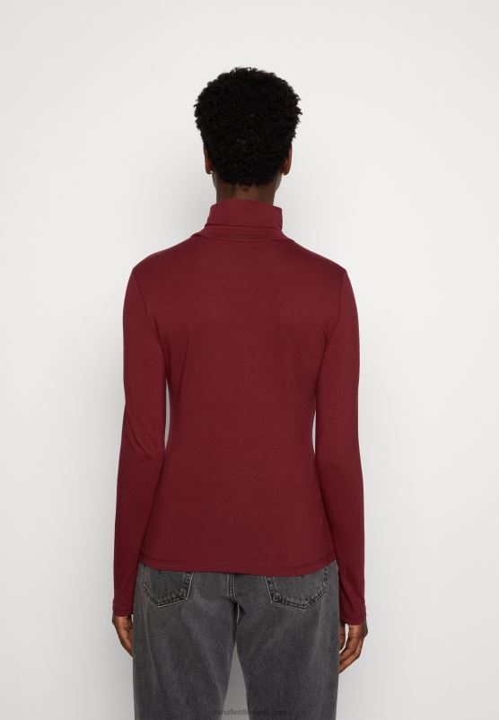 Z62T582 Women Anna Field Long Sleeved Top Dark Red