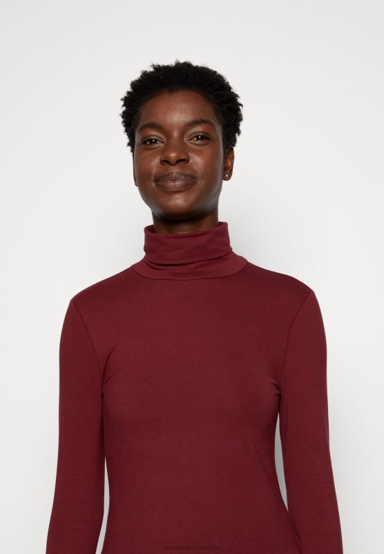 Z62T582 Women Anna Field Long Sleeved Top Dark Red