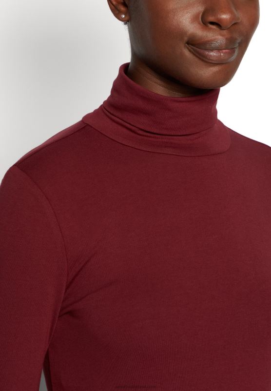 Z62T582 Women Anna Field Long Sleeved Top Dark Red