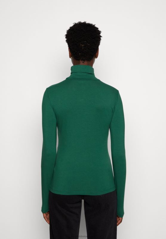 Z62T583 Women Anna Field Long Sleeved Top Dark Green