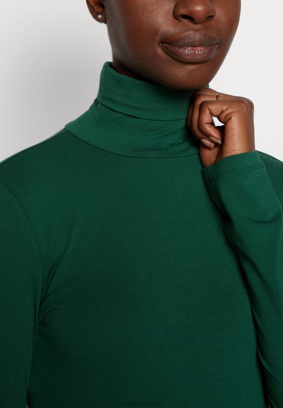 Z62T583 Women Anna Field Long Sleeved Top Dark Green