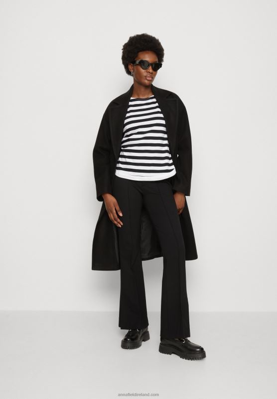 Z62T585 Women Anna Field Long Sleeved Top White/Black