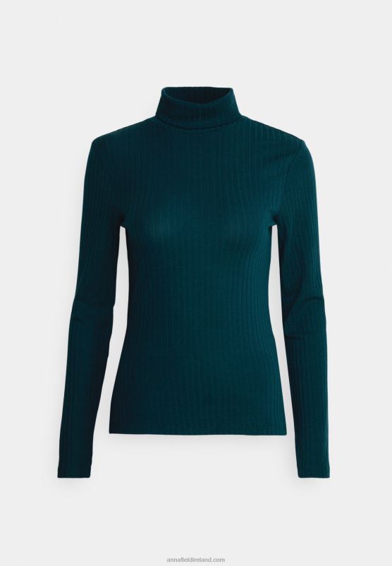 Z62T596 Women Anna Field Long Sleeved Top Dark Green