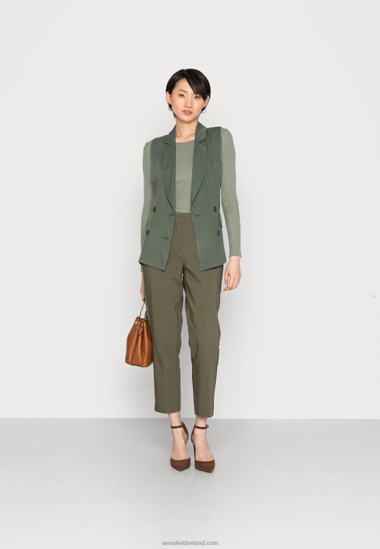 Z62T599 Women Anna Field Chinos Dark Green