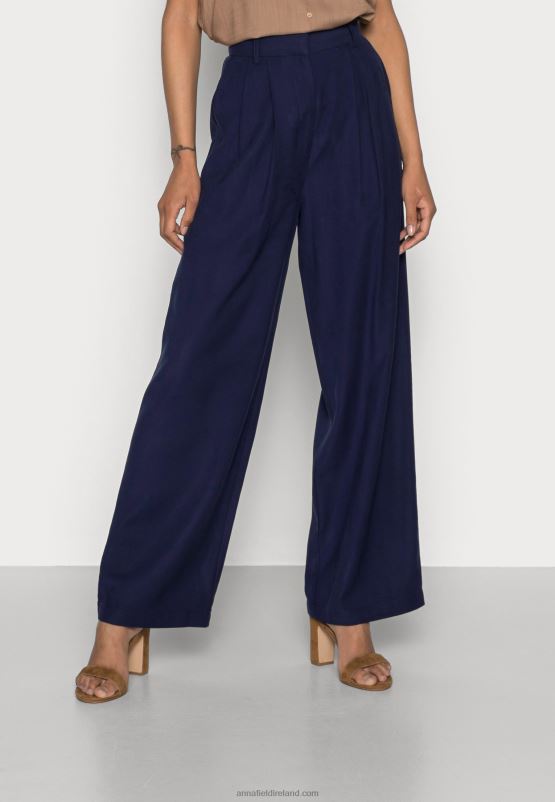 Z62T601 Women Anna Field Trousers Dark Blue