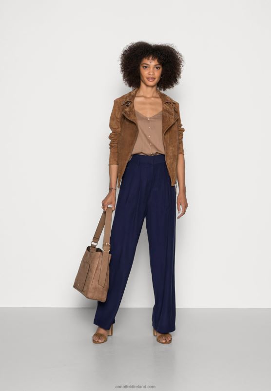 Z62T601 Women Anna Field Trousers Dark Blue