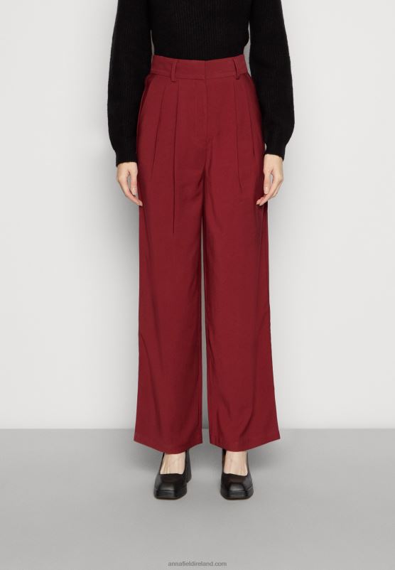 Z62T606 Women Anna Field Trousers Bordeaux