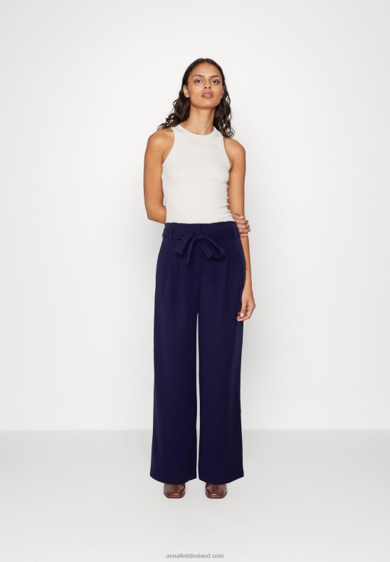 Z62T616 Women Anna Field Trousers Dark Blue