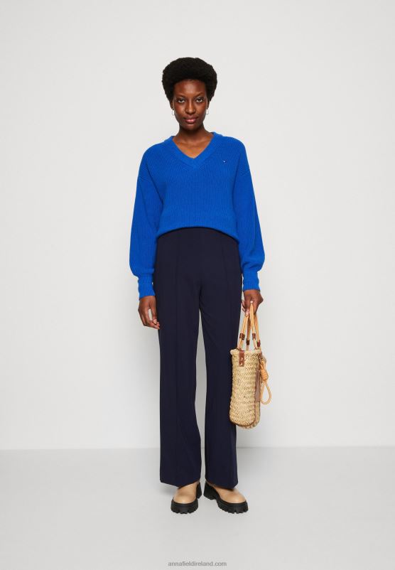 Z62T617 Women Anna Field Trousers Dark Blue