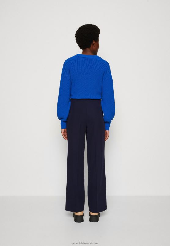 Z62T617 Women Anna Field Trousers Dark Blue