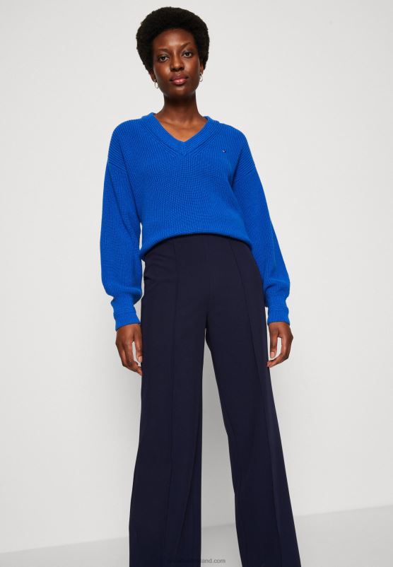 Z62T617 Women Anna Field Trousers Dark Blue