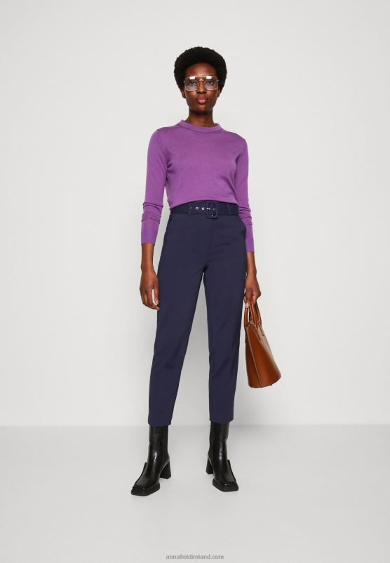 Z62T629 Women Anna Field Trousers Dark Blue