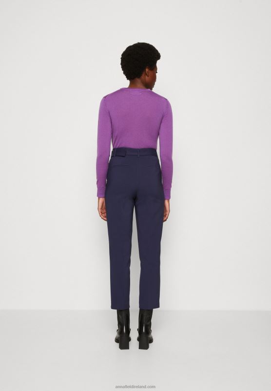 Z62T629 Women Anna Field Trousers Dark Blue