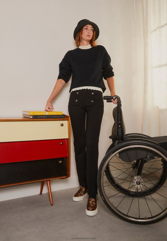 Z62T639 Women Anna Field Trousers Black