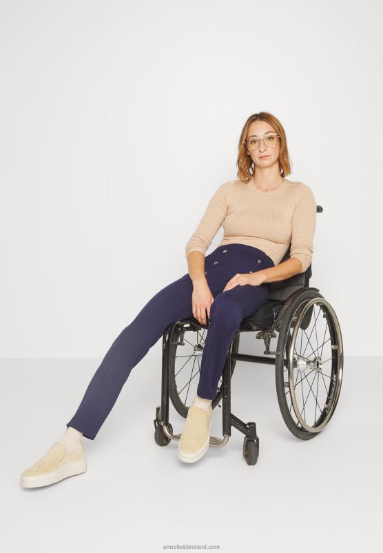 Z62T643 Women Anna Field Trousers Dark Blue