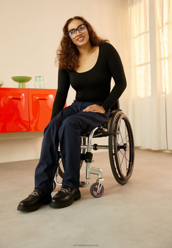 Z62T647 Women Anna Field Trousers Dark Blue