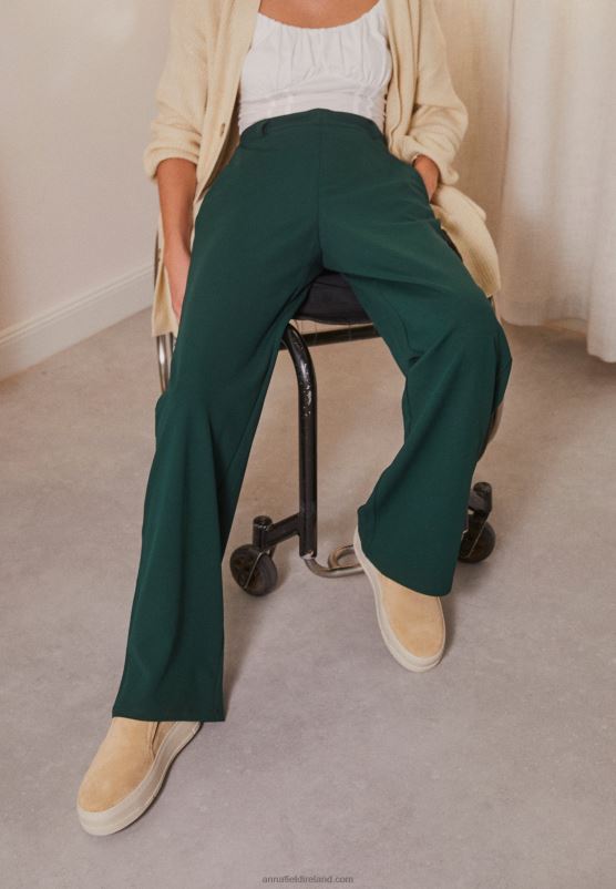 Z62T650 Women Anna Field Trousers Dark Green