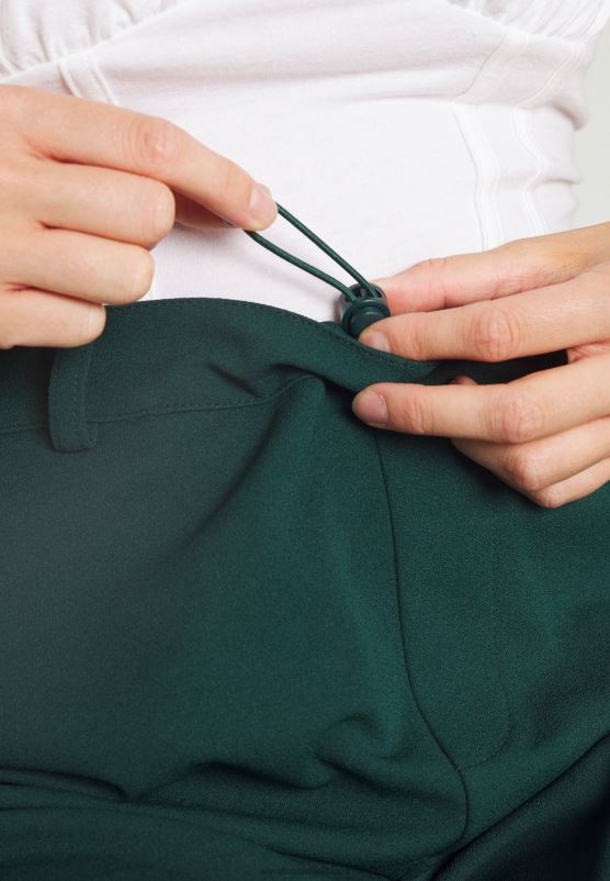 Z62T650 Women Anna Field Trousers Dark Green