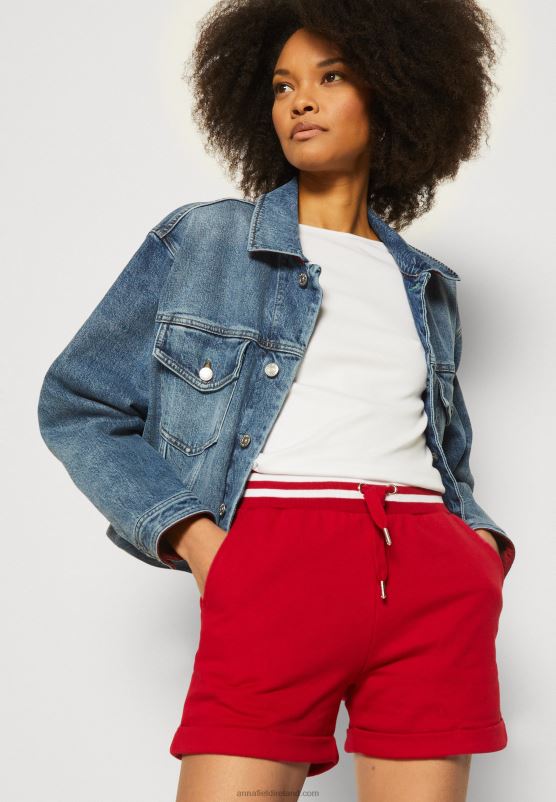 Z62T662 Women Anna Field Shorts Dark Red