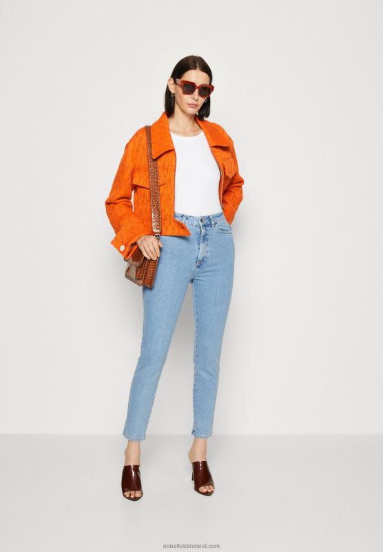 Z62T663 Women Anna Field Slim Fit Jeans Light Blue Denim