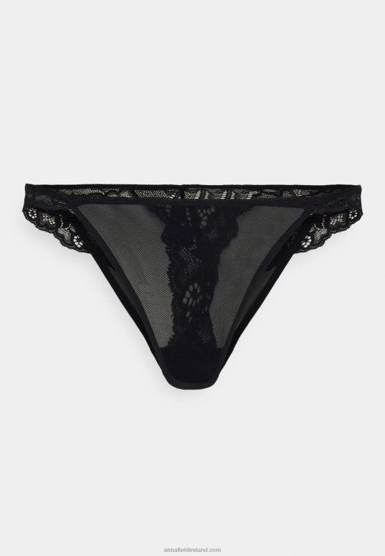 Z62T1007 Women Anna Field 5 Pack Thong Nude/Black