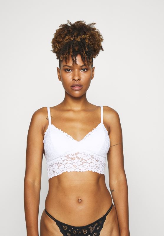 Z62T921 Women Anna Field Stella 2Pp Triangle Bralette Triangle Bra White