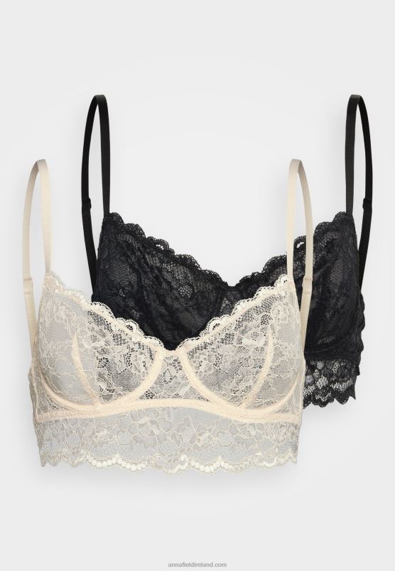 Z62T928 Women Anna Field 2 Pack Underwired Bra Pink/Black