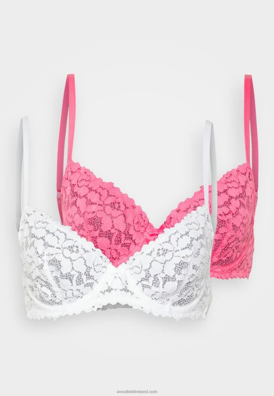 Z62T937 Women Anna Field 2 Pack Underwired Bra Pink/Beige