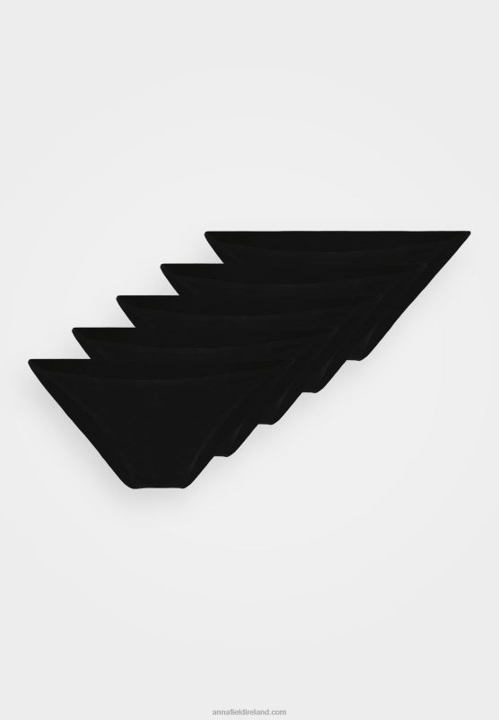 Z62T958 Women Anna Field Blair 5Pp Brazilians Briefs Black