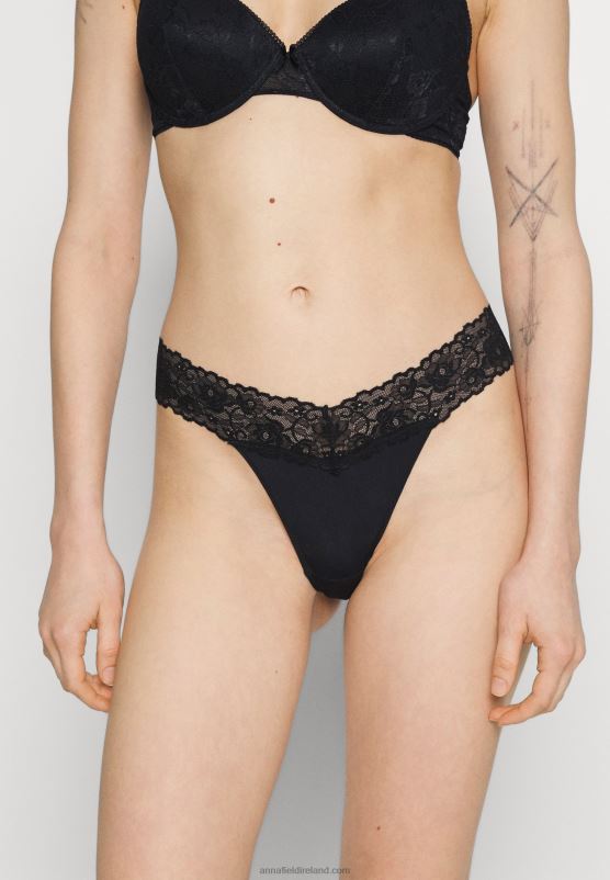 Z62T980 Women Anna Field 5 Pack Thong Pink/Black