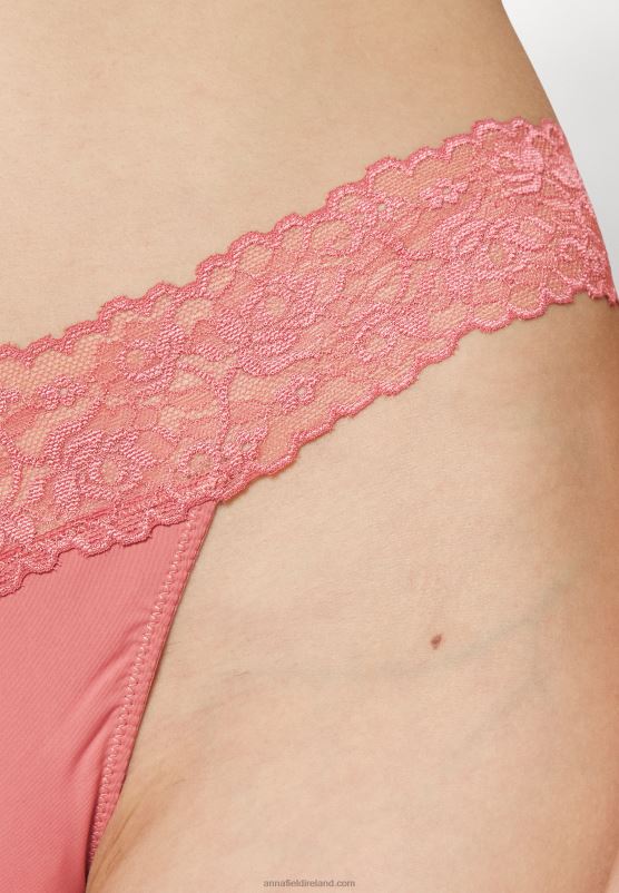 Z62T980 Women Anna Field 5 Pack Thong Pink/Black