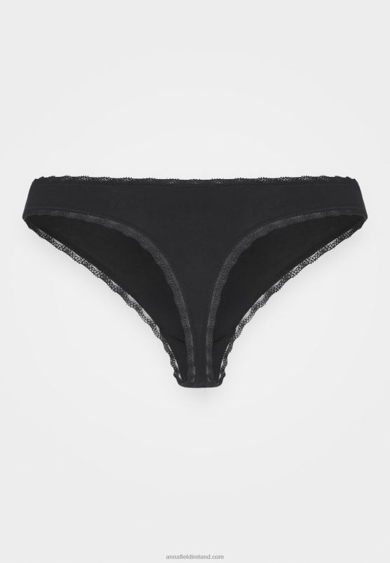 Z62T995 Women Anna Field Iris 5Pp Thong Thong Black