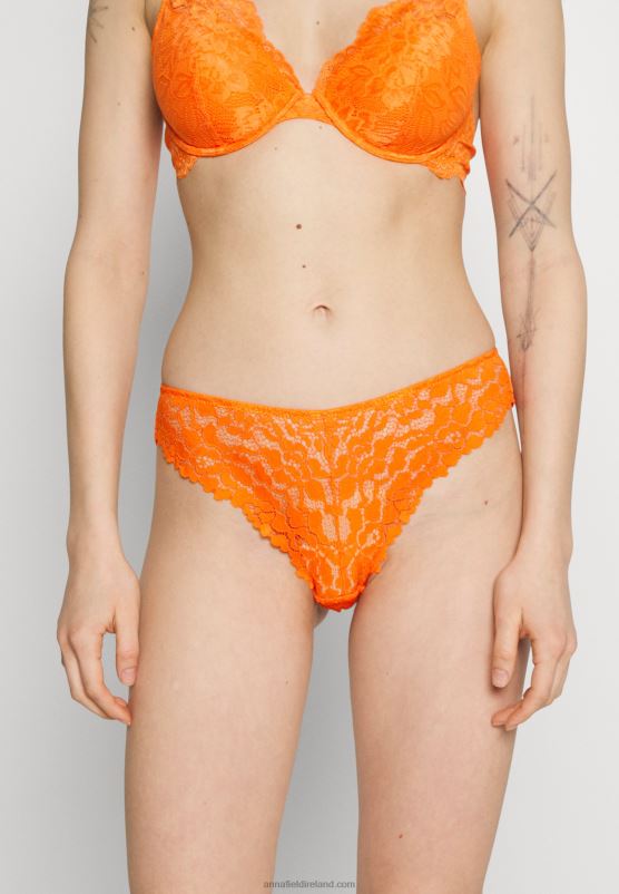 Z62T996 Women Anna Field 3 Pack Briefs Orange/ Black