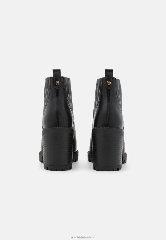 Z62T1900 Women Anna Field High Heeled Ankle Boots Black