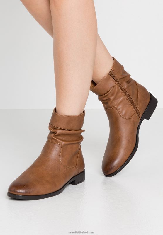 Z62T1903 Women Anna Field Classic Ankle Boots Cognac