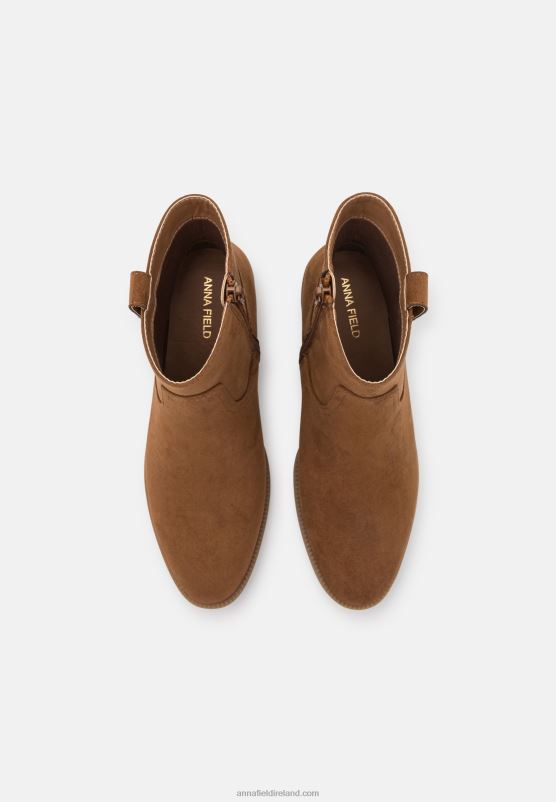 Z62T1912 Women Anna Field Classic Ankle Boots Cognac