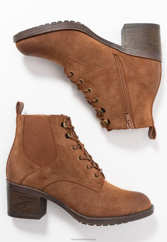 Z62T1914 Women Anna Field Ankle Boots Cognac