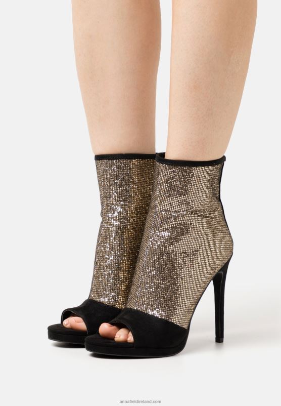 Z62T1915 Women Anna Field Classic Ankle Boots Gold