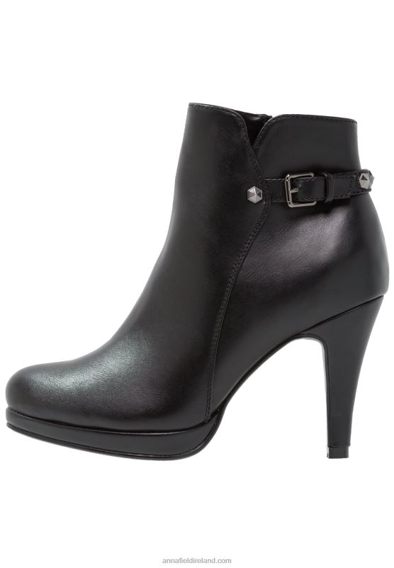 Z62T1918 Women Anna Field High Heeled Ankle Boots Black