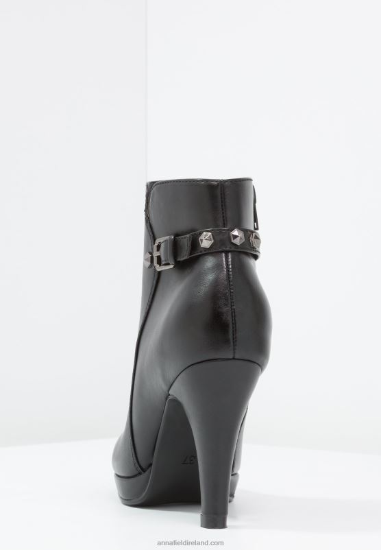 Z62T1918 Women Anna Field High Heeled Ankle Boots Black