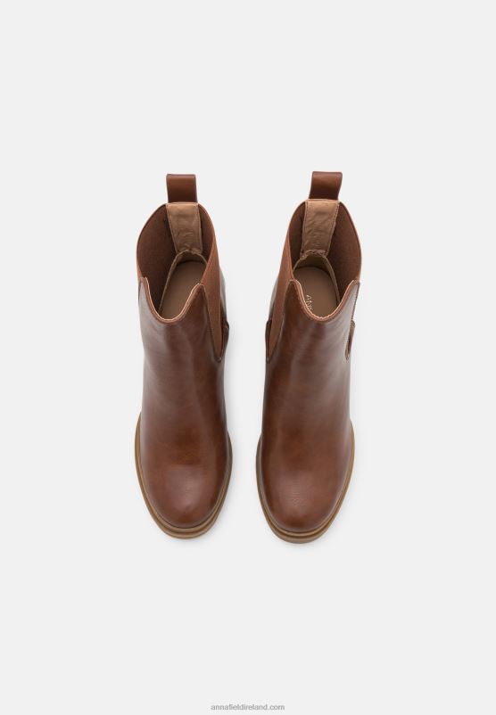 Z62T1920 Women Anna Field Classic Ankle Boots Cognac
