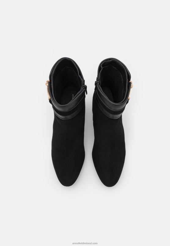 Z62T1928 Women Anna Field Leather Classic Ankle Boots Black