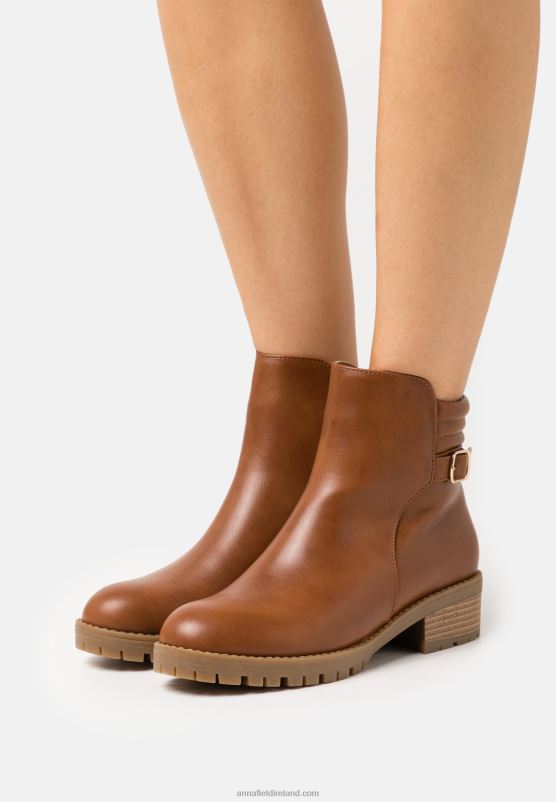 Z62T1948 Women Anna Field Classic Ankle Boots Cognac