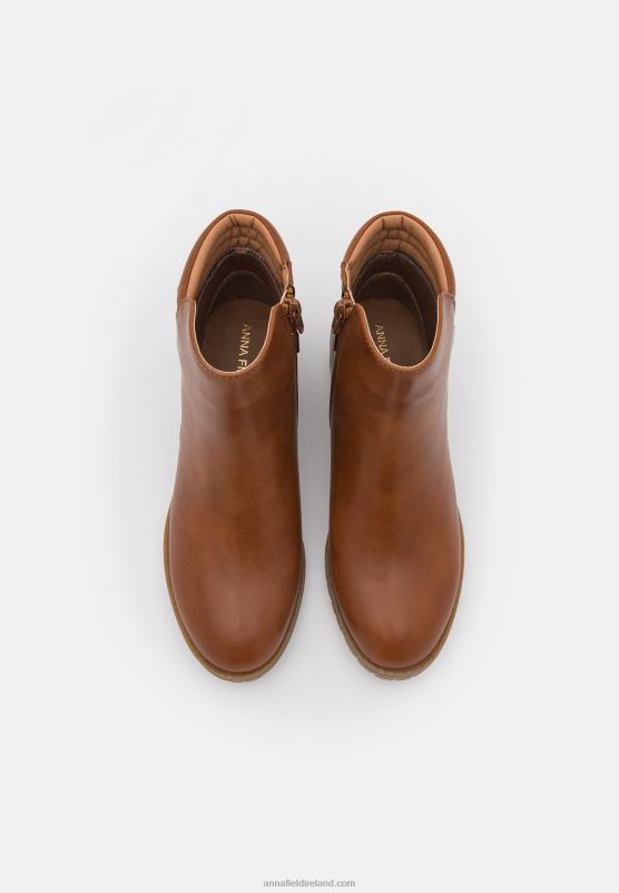 Z62T1948 Women Anna Field Classic Ankle Boots Cognac