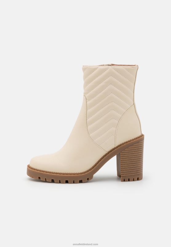 Z62T1950 Women Anna Field Classic Ankle Boots Offwhite